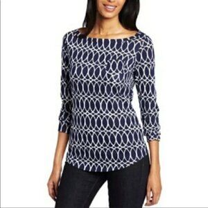 Lilly Pulitzer talya long sleeve lightweight fitted pullover shirt top blouse‎